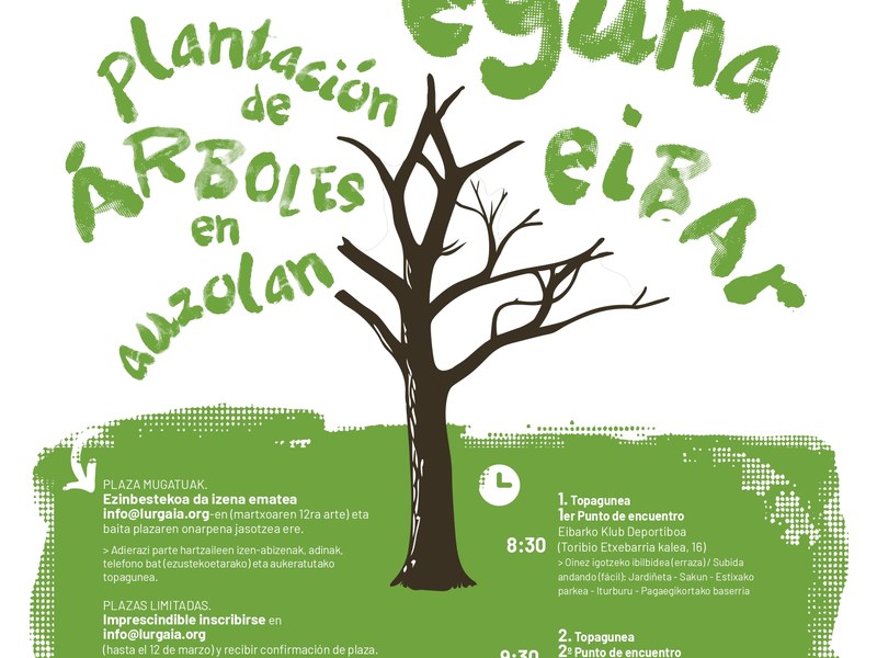 El "Zuhaitz Eguna" se celebrará finalmente el próximo 15 de marzo