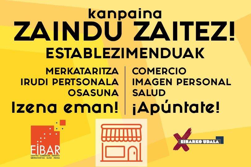 En breve arrancará la iniciativa 'Zaindu zaitez', una nueva campaña de bonos-compra para el comercio eibarrés