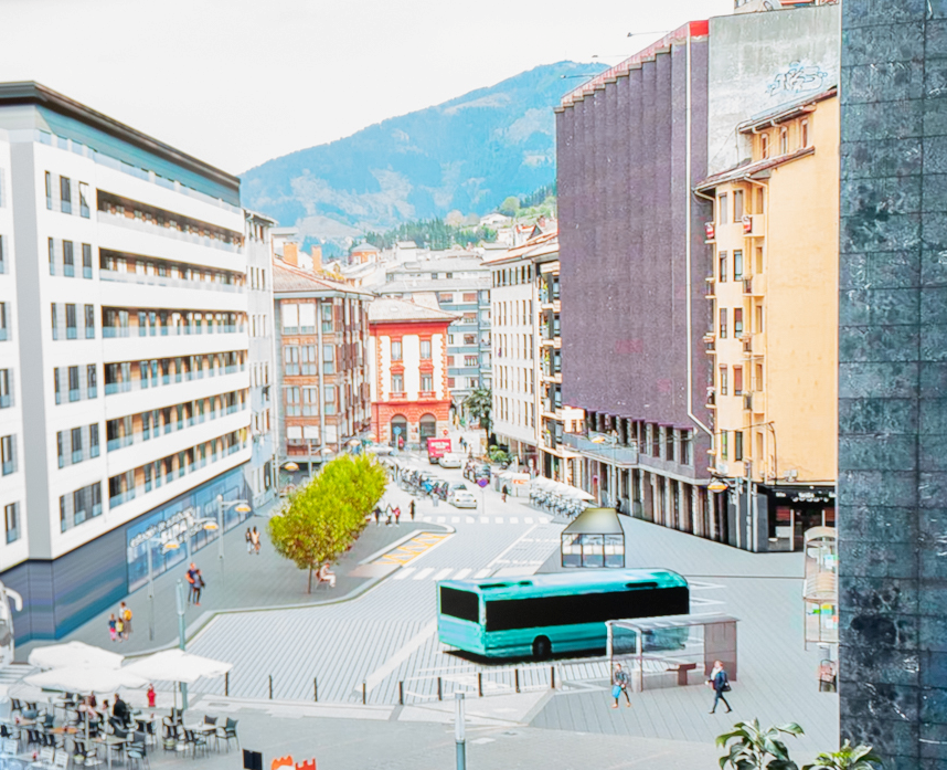 En marcha las obras de reurbanización del entorno de Egogain, que incluye mejoras en la actual estación de autobuses Infografía del entorno de Egogain.