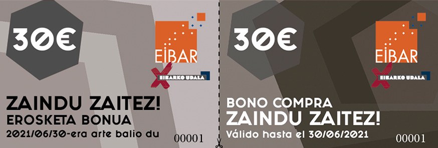 Hoy lunes, día 24 de mayo, salen a la venta los bonos-compra disponibles en la campaña 'Zaindu Zaitez', que servirán indistintamente para los establecimientos de los tres sectores adheridos Bonos-compra disponibles en la campaña Zaindu Zaitez.
