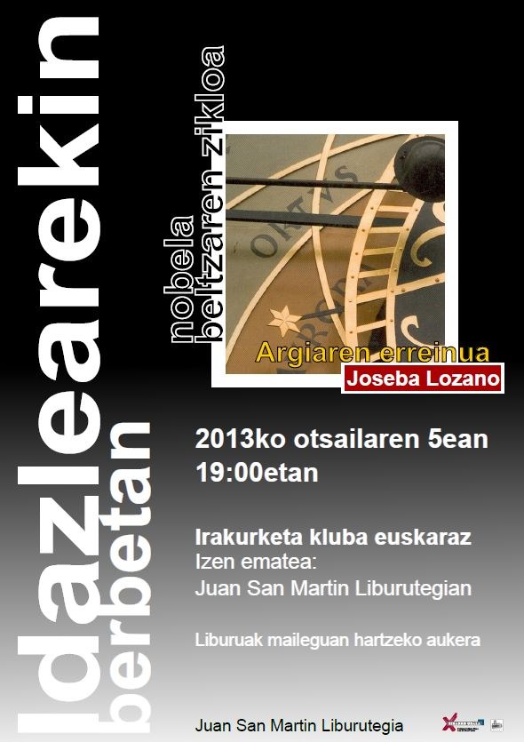 Idazlearekin berbetan: club de lectura en euskera