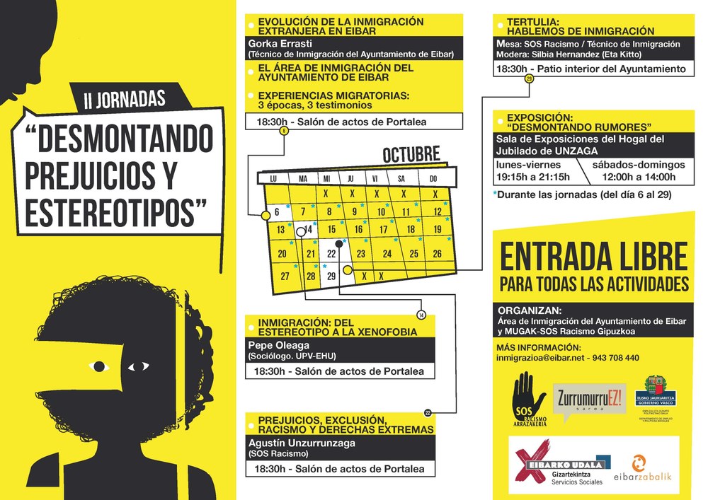 II Jornadas "Desmontando prejuicios y estereotipos" en octubre