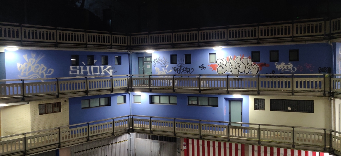 La Policía Municipal vuelve a identificar a dos conocidos grafiteros tras sorprenderles haciendo pintadas en Urkizu