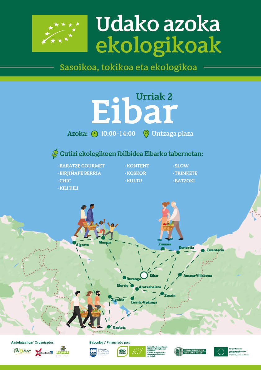 La X edición de la Semana Ecológica de Debabarrena comienza este sábado con la tradicional feria en Untzaga Cartel de la Semana Ecológica de Debabarrena.