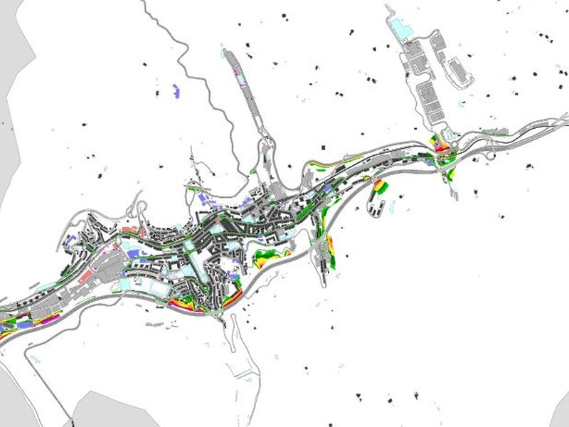 Imagen del mapa de ruido de Eibar.