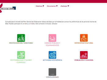 Imagen del apartado 'Participa' de la nueva web del PGOU (Plan General de Ordenación Urbana).