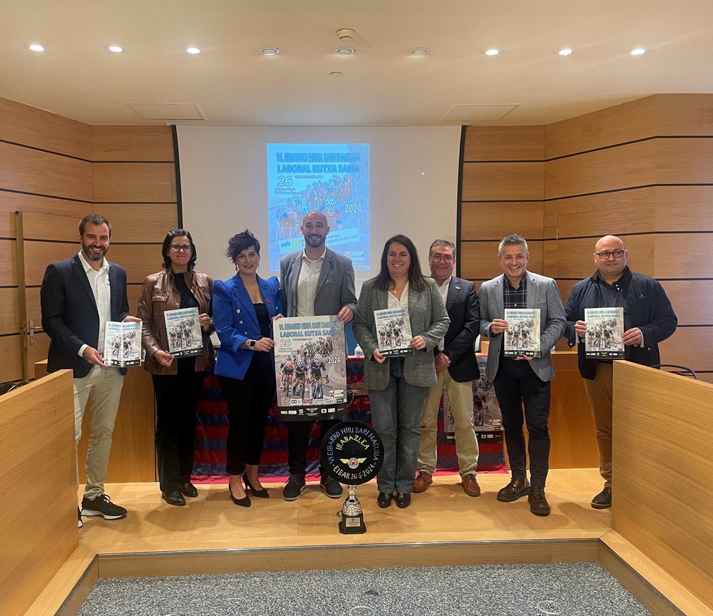 Presentado el VI Gran Premio Ciudad de Eibar-Laboral Kutxa Saria Imagen de la presentación del VI Gran Premio Ciudad de Eibar-Laboral Kutxa Saria.