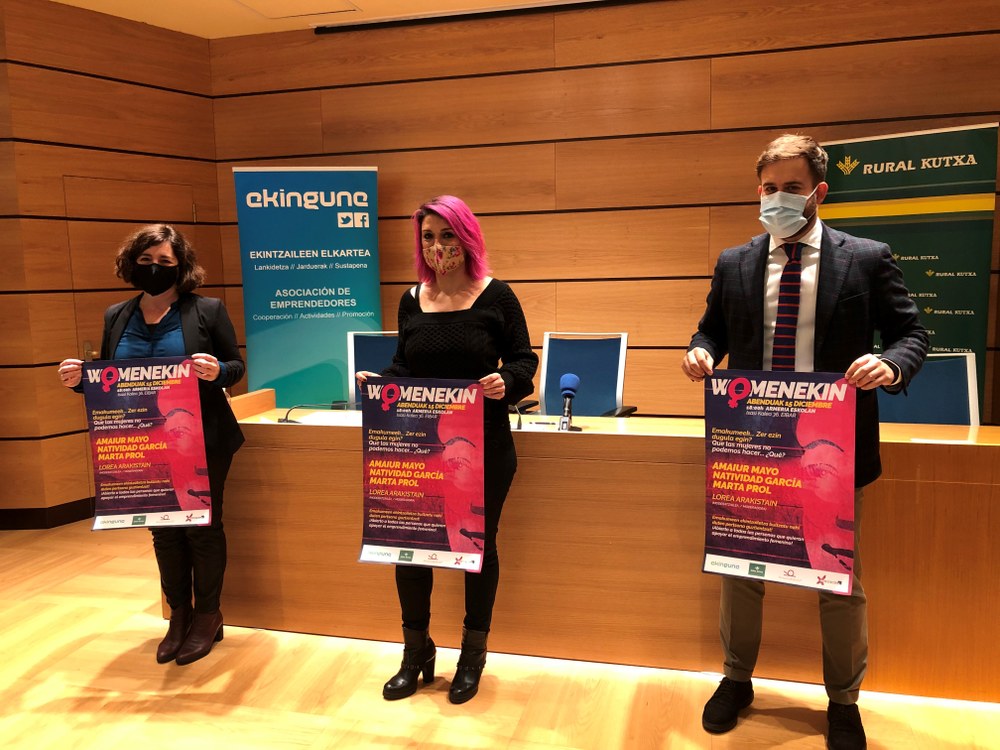 "Womenekin", el punto de encuentro entre mujeres emprendedoras, se celebrará el próximo martes, 15 de diciembre, en Armeria Eskola Presentación de la iniciativa "Womenekin".