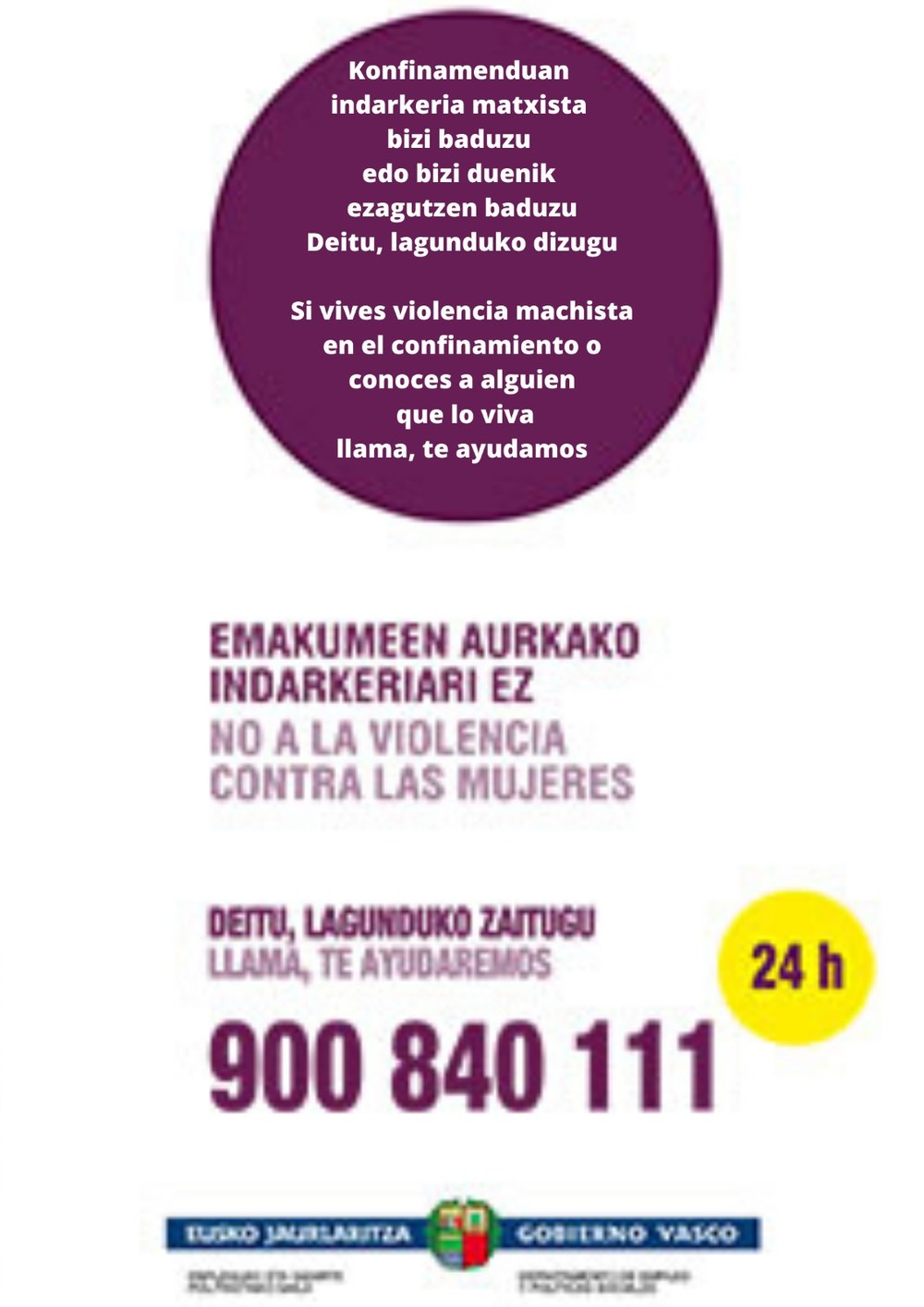 Berdintasun Zerbitzuak telefono bidezko zerbitzua ematen jarraitzen du, konfinamendu egun hauetan behar duenarengandik gertu egoteko