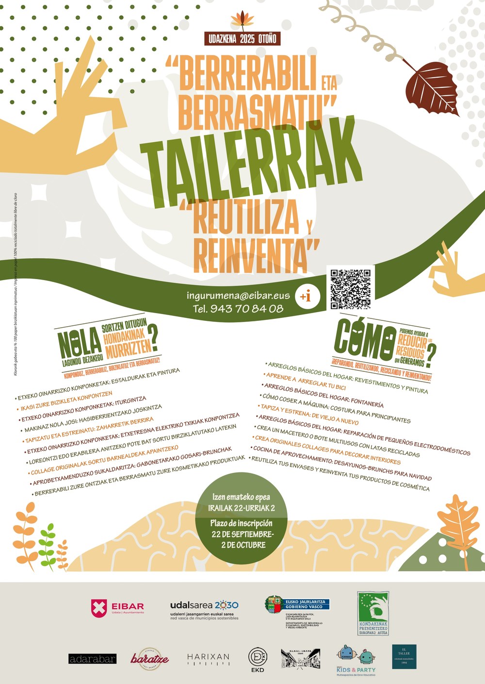 “Berrerabili eta Berrasmatu” (2025-02) tailerretako zerrendak kartela