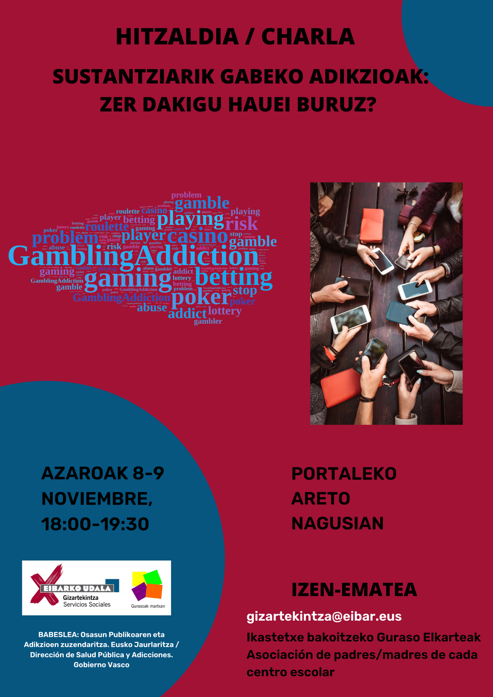 Gurasoei zuzendutako beste hitzaldi bat eskainiko da aste honetan Portaleko Areto Nagusian, "Gurasoak Martxan" programaren baitan gurasoak martxan