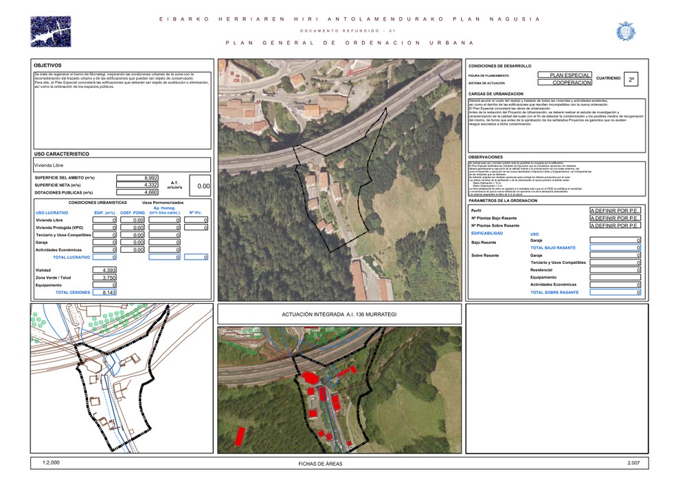 Murrategi 136 eremuko Birgaitze Integratuko Plan Berezia hasierako izaeraz onartzea