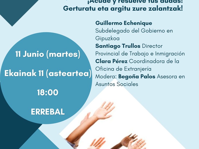 Atzerritartasun legeari buruzko hitzaldia Errebalen, ekainaren 11an, 18:00retan