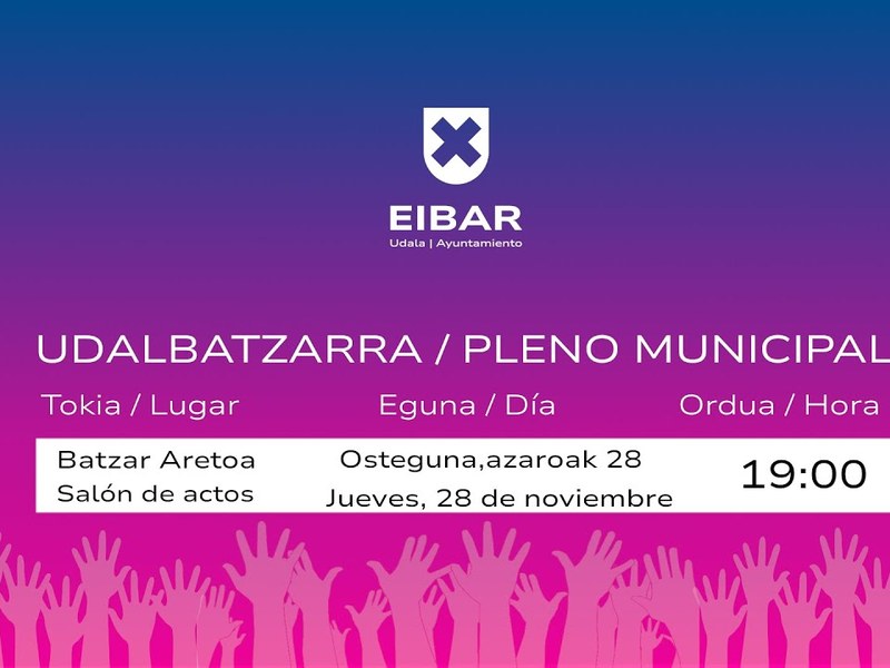 Udalbatzarreko kartelaren irudia.