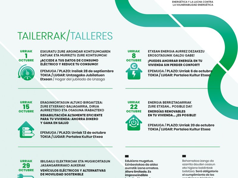 Argitu tailerren 2020ko kartela.