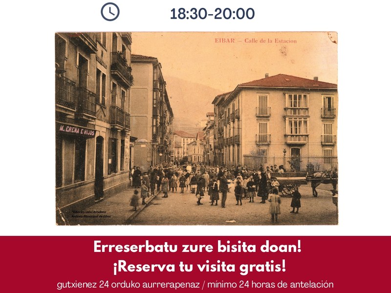 Aste Santuko bisita gidatuen kartela.