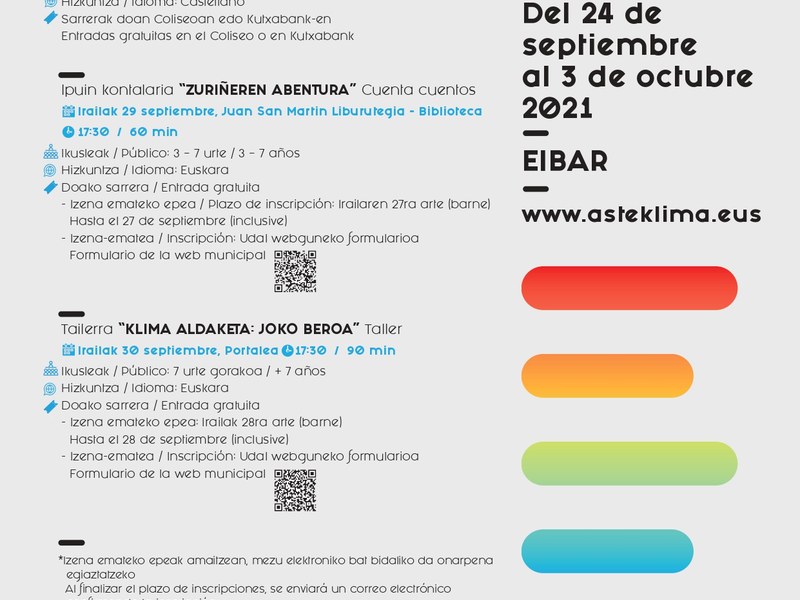 2021eko Asteklimaren kartela.