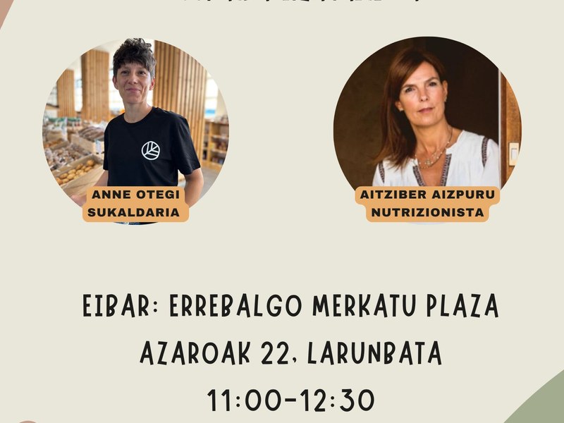 Azaroaren 22an “Azokatik Mahaira” sukaldaritza-tailerra egingo da Eibarren, tokiko eta garaiko kontsumoa sustatze aldera