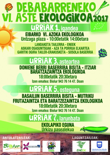 Debabarreneko VI. Aste Ekologikoa ospatuko da urriaren 1etik 7ra bitartean