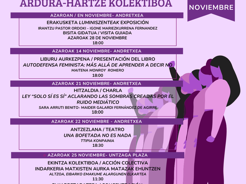 Azaroaren 25eko egitaraua.