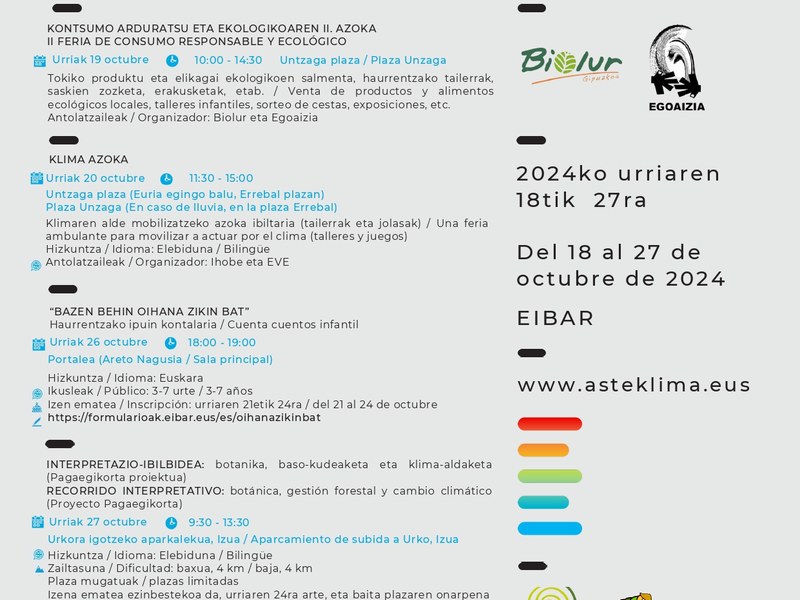 Asteklima 2024 ekimenaren kartela.