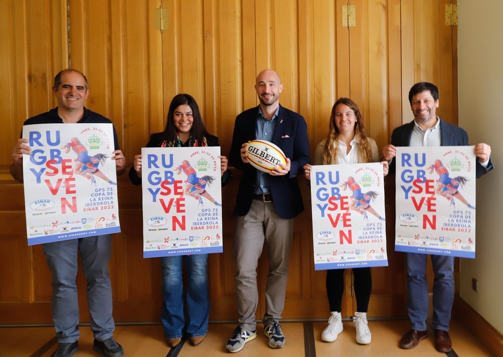 Eibarren jokatuko dira GPS 7S Iberdrola Erreginaren Kopako finalak maiatzaren 21 eta 22an Eibar 2022 Iberdrola Erreginaren Kopako 7S GPSko finalen aurkezpenaren irudia.