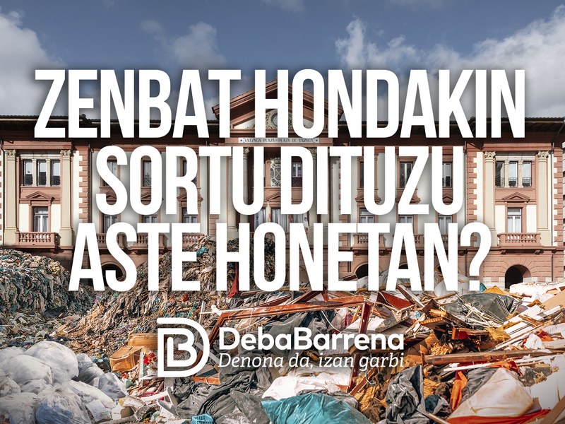 Eskualdean sortzen den hondakin kopuru kezkagarriaren inguruan sentsibilizatzeko kanpaina abiarazi du Mankomunitateak.