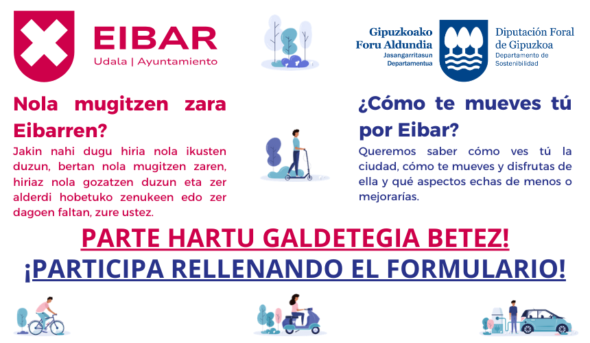 Hainbat kanal gaitu dira Eibarko hiri-mugikortasun jasangarriaren planean parte hartu ahal izateko Kartela.