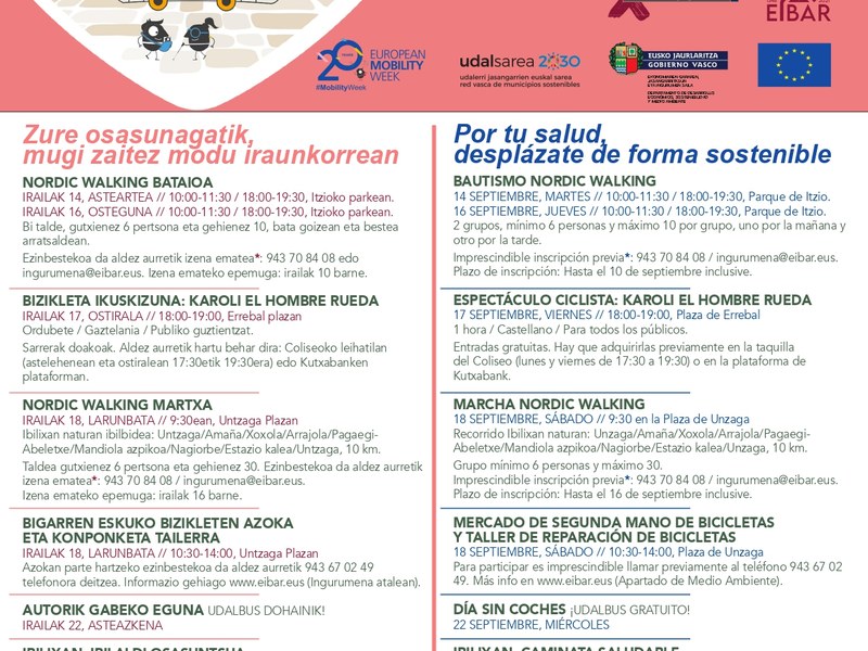 Mugikortasunaren Europako Astearen kartela.