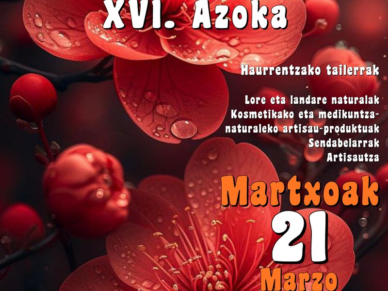 Loreen, Landareen eta Zuhaitzen XVI. Azoka egingo da Errebalen martxoaren 21ean