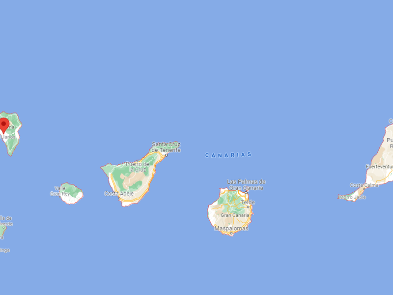 Kanariar uharteen mapa.