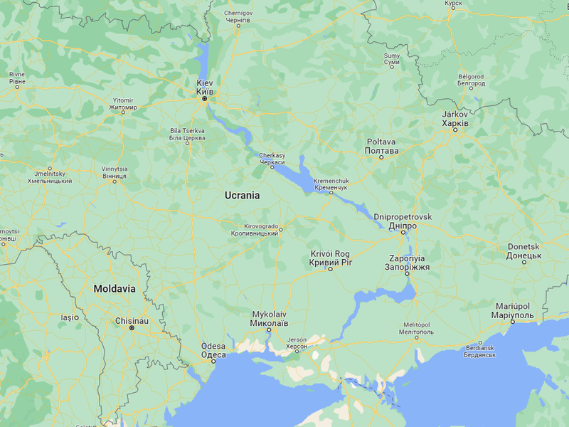 Ukrainiako mapa.
