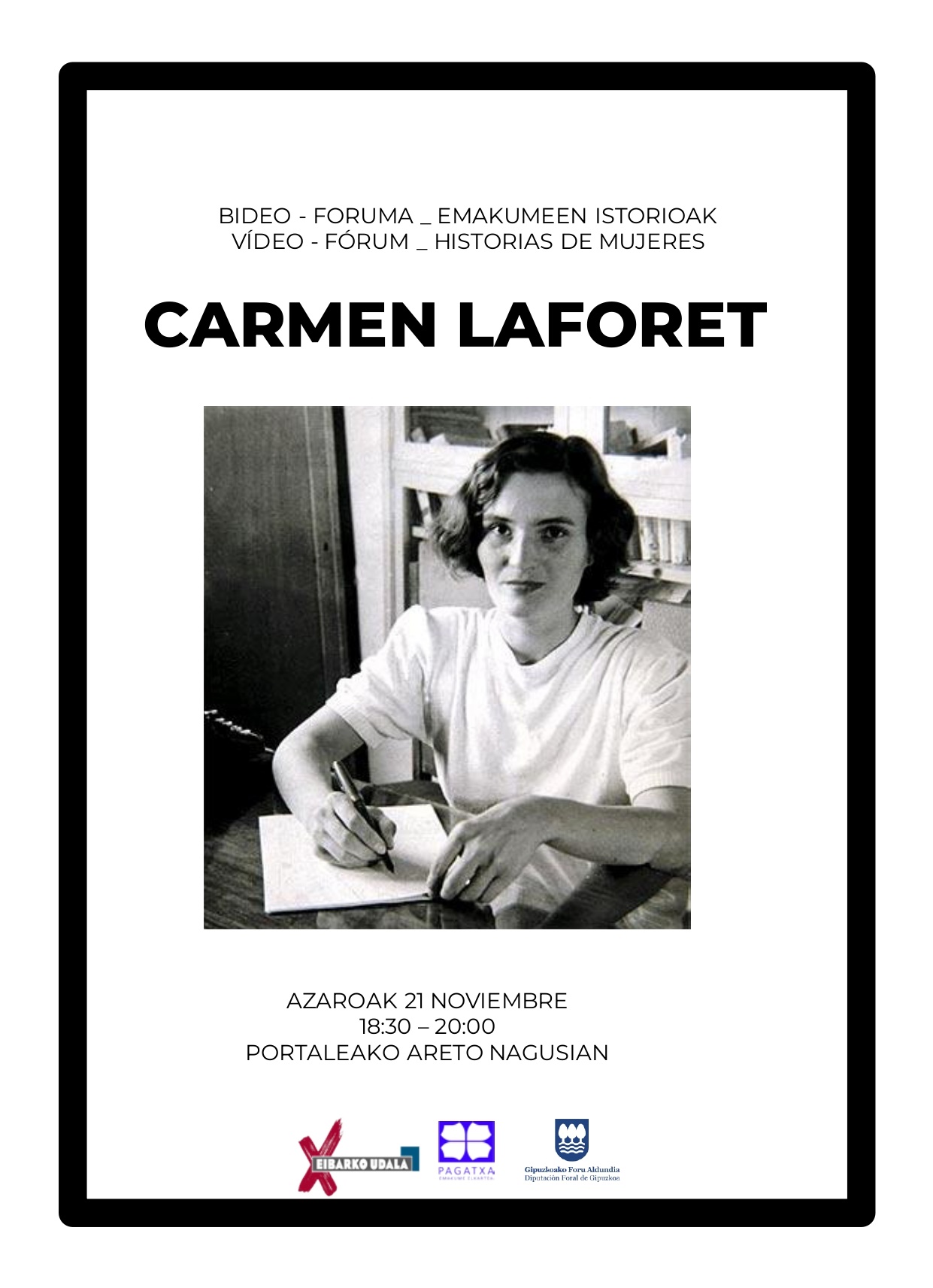 Emakumeen istorioen Bideo Foruma: Carmen Laforet