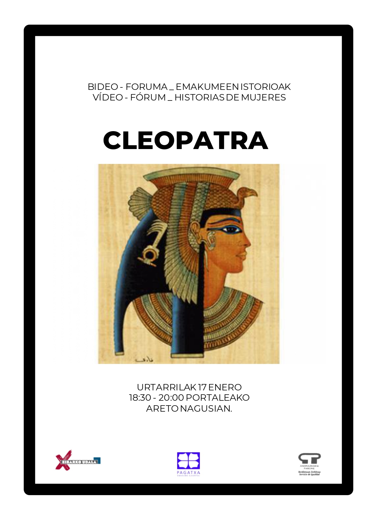 Emakumeen istorioen bideo-foruma: Kleopatra