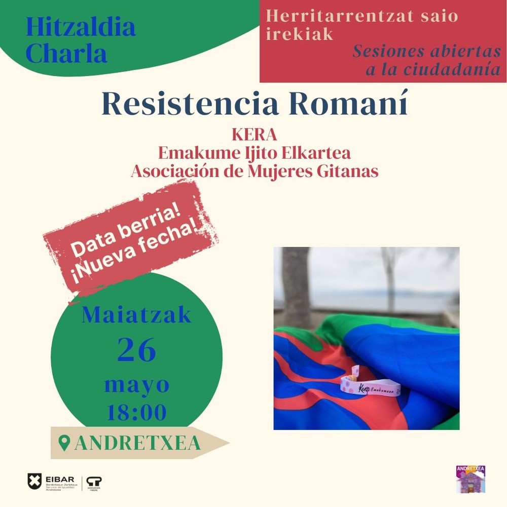 Data berria dugu KERA elkartearen "Resistencia Romaní" hitzaldirako Data berria dugu KERA elkartearen "Resistencia Romaní" hitzaldirako