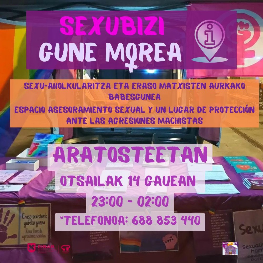 SexuBizi-Gune Morea aratosteetan eskuragarri izango da