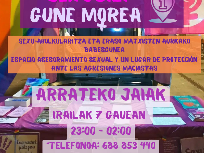 SexuBizi-Gune Morea Arrateko jaietan eskuragarri izango da