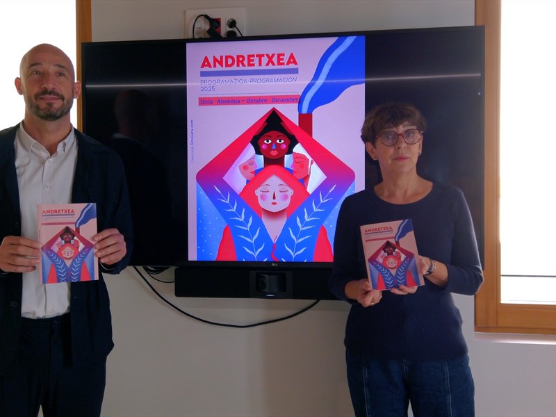 Andretxearen urteko azken hiruhilekoko programazioaren aurkezpena. Jon Iraola eta Elena Ibañez.