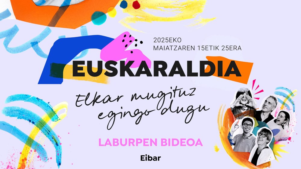 2025eko Euskaraldiko laburpen bideoa Eibarko Euskaraldiko laburpen-bideoaren portadako irudia.