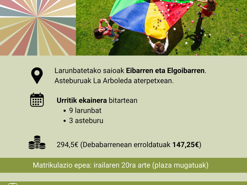 Aisialdiko Begirale ikastaroa Debabarrenean Begirale ikastaroaren kartela