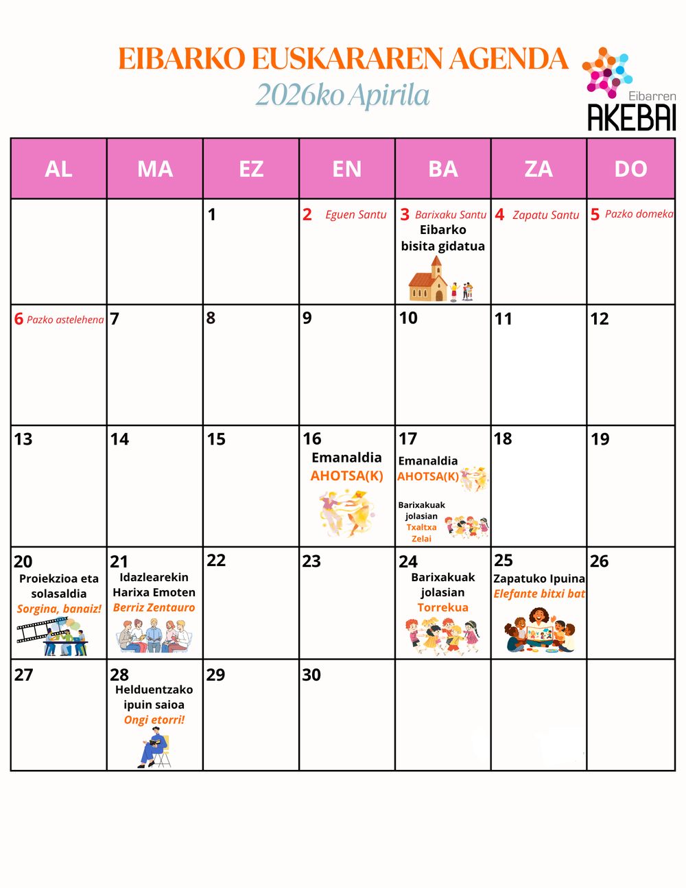 Apirileko Euskararen Agenda