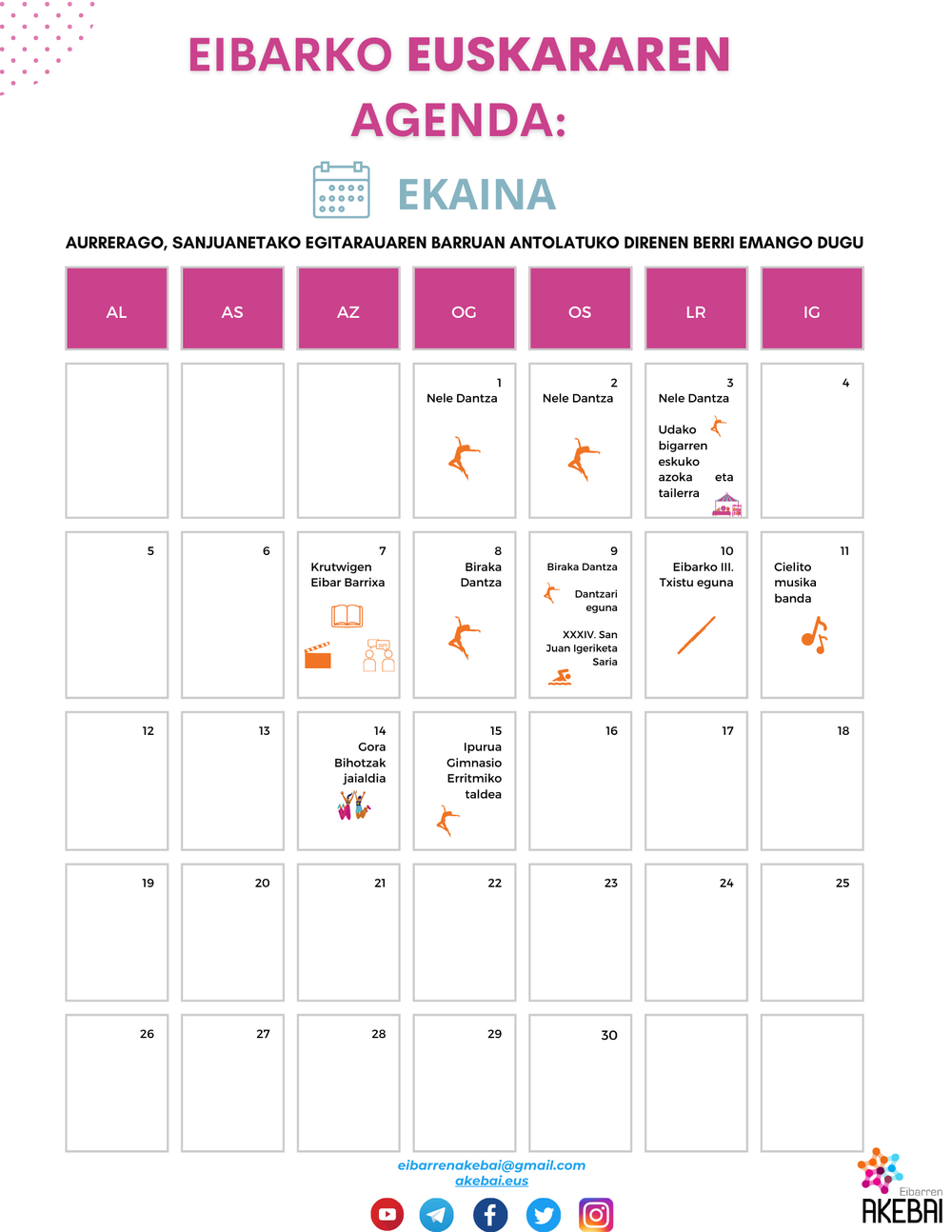 Eibarko euskararen agenda
