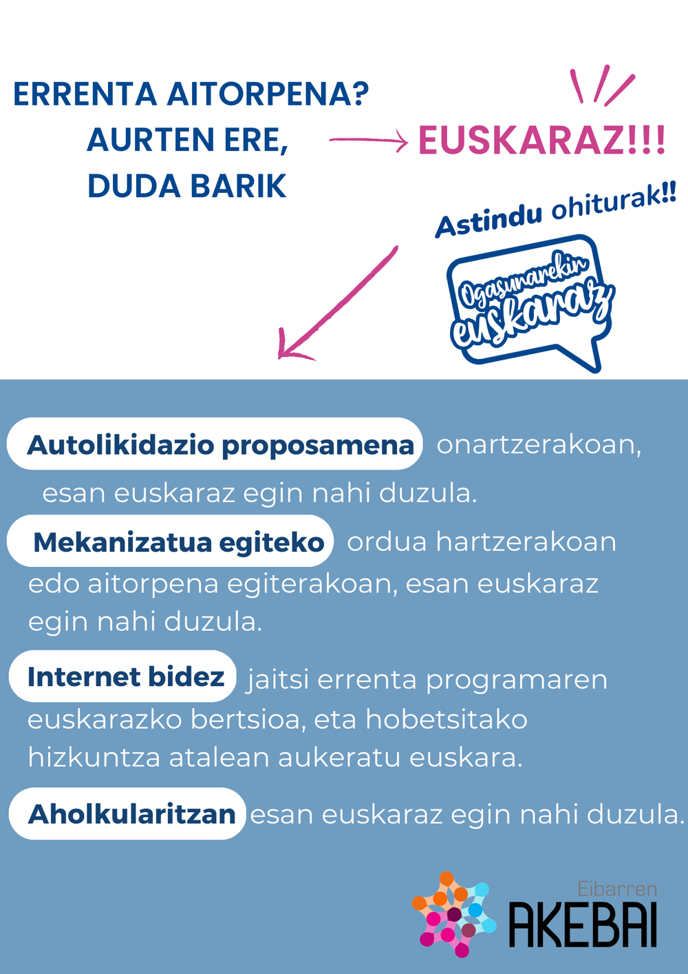 Errenta aitorpena? Aurten ere, duda barik, EUSKARAZ! Errenta aitorpena euskaraz egiteko argibideak