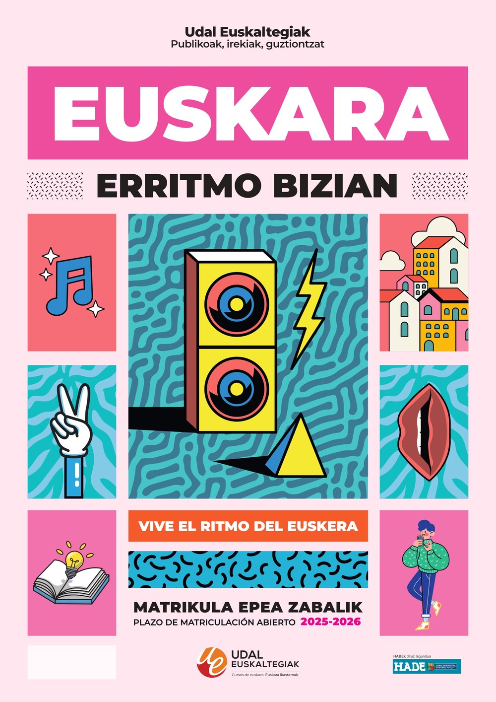 Euskaltegiko matrikulazio epea zabalik kartela