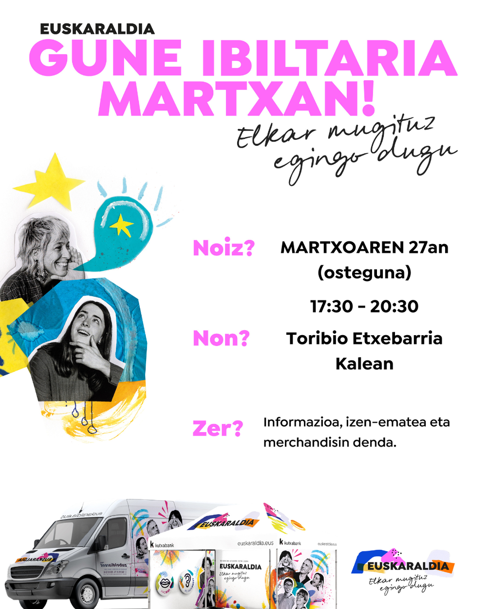 Euskaraldiaren Gune Ibiltaria martxoaren 27an Kartela