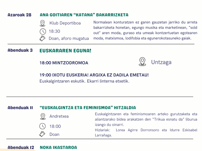 Euskararen Hamabostaldiko egitaraua