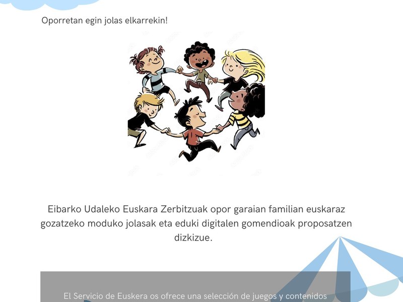 Gozatu udako oporretan: familientzako gida Gidaren portada