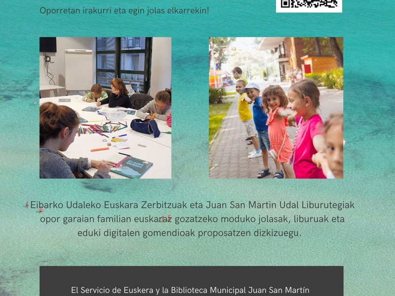 Gozatu udan jolasean eta irakurtzen azala
