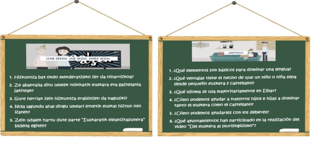 Guraso naiz eta euskaraz badakit: Euskaratik eleaniztasunera Galderak arbelean