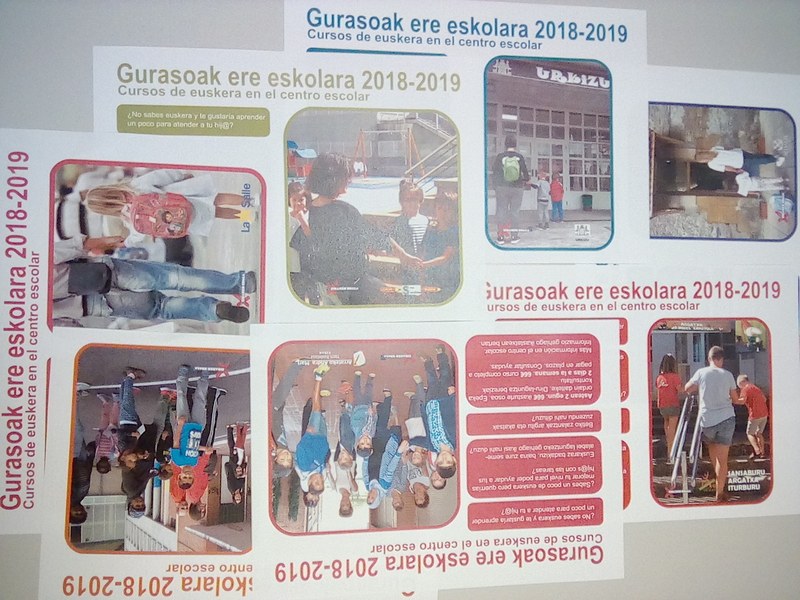 Gurasoak ere eskolara aurten ere